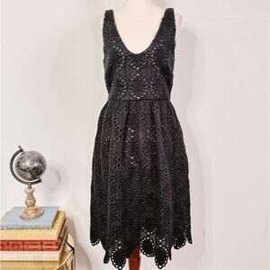 Erdem Dora Mini Dress Black Guipure Lace Sleeveless UK 10 US 6 Cocktail NWOT